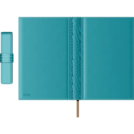 Set Agenda Piele B5 + Pouch Pen - Turquoise