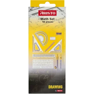 Set geometrie scolara 10 piese