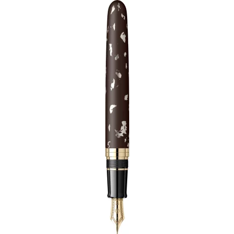 Stilou Sailor King Size Nawate Haku-chirashi SOE Yoh Silver Foil 21K M