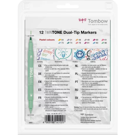 Twin Tip Markere Pastel Set 12 Culori