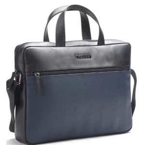 Geanta Laptop Police Leather Anthemis Black - Navy