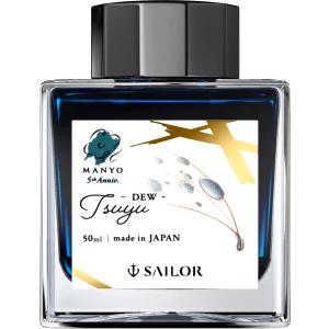 Calimara 50 ml Sailor Manyo 5th Anniversary Tsuyu Dew Blue Black