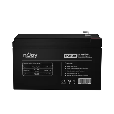 Acumulatori UPS Njoy  GPL09122F Long Life 12 V , 9 A, Borne F2, BTVACIUOCTO2FCW02B