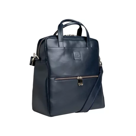 Rucsac din piele laptop 14&quot; Exactive Lady Exacompta 17237E, bleumarin