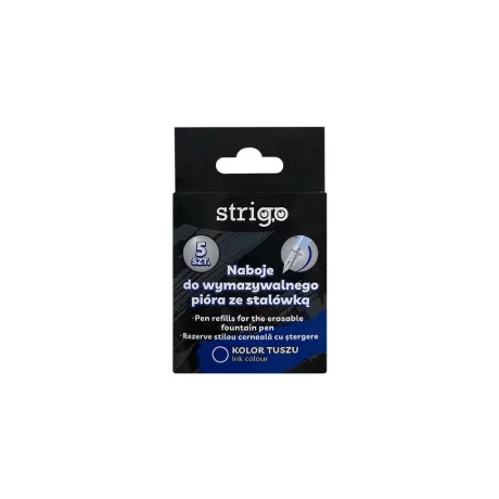 Patron cerneală albastră cu ștergere prin frictiune Strigo 5/set