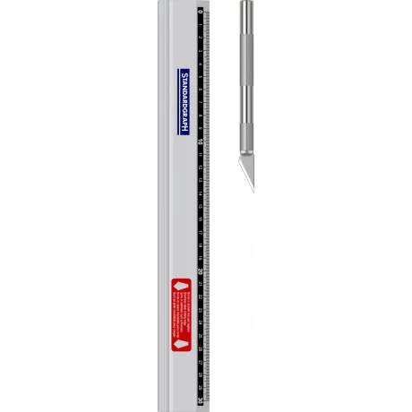 Set decupaj rigla aluminiu 30 cm/cutter