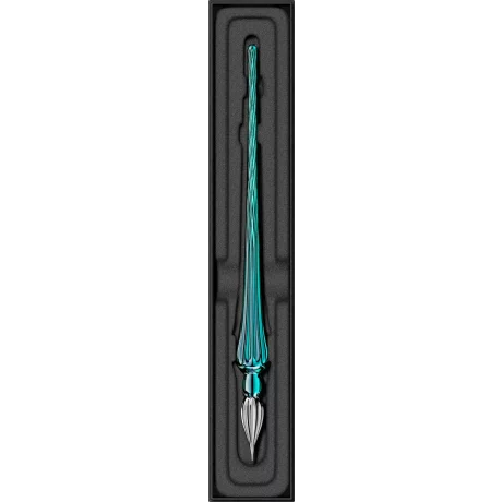 Toc Caligrafic Round Glass Pen Emerald