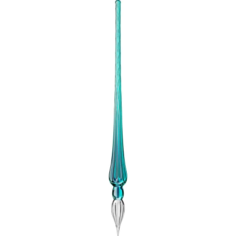 Toc Caligrafic Round Glass Pen Emerald