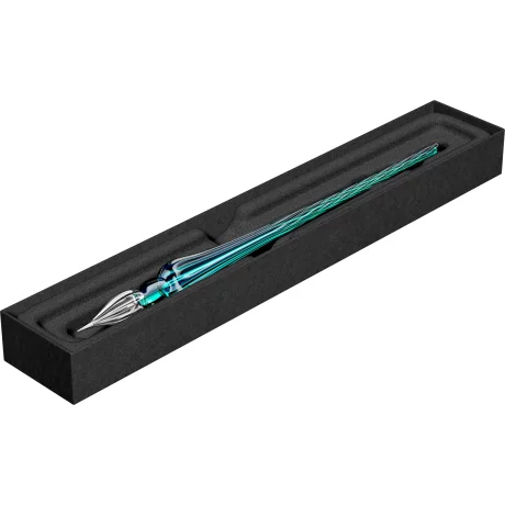 Toc Caligrafic Round Glass Pen Emerald