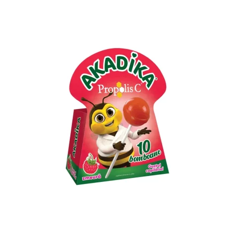 Multivitamine Akadika Propolis C Zmeură 10 buc/cut