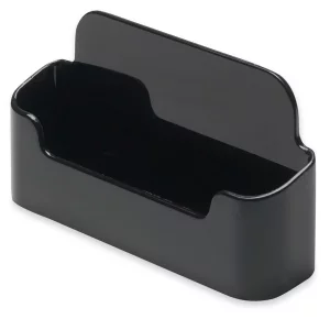 Suport carti de vizita DEFLECT-O negru, 96x45x20 mm