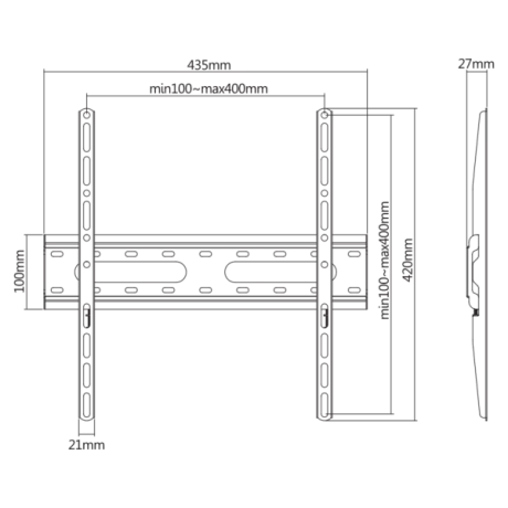 Suportul de perete pentru TV / Monitor 32&quot; - 70&quot; SBOX PLB-2544F-2