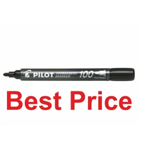 Marker Permanent 100 Varf mediu rotund Negru