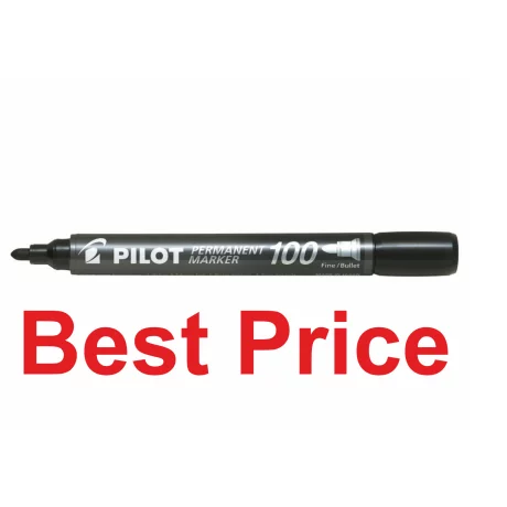 Marker Permanent 100 Varf mediu rotund Negru