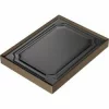 Mapa Piele cu Blocnotes A4 Princ Leather Luxury 937 Model R Black - Cream Graph - 90 pagini 80 g/mp