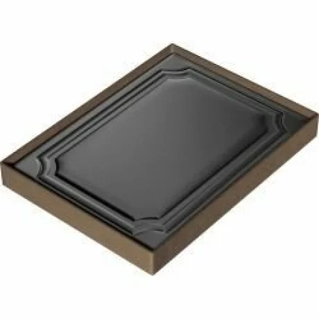Mapa Piele cu Blocnotes A4 Princ Leather Luxury 937 Model R Black - Cream Graph - 90 pagini 80 g/mp