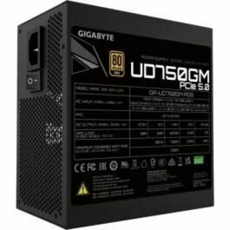 SURSE Gigabyte 750W, 80 Plus Gold, ATX 3.0, Full Modulara, Negru GP-UD750GM PG5