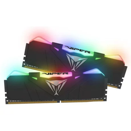 Memorie DDR Patriot DDR4 16 GB, frecventa 3000 MHz, 8 GB x 2 module, radiator, iluminare RGB, &quot;PVR416G300C5K&quot;
