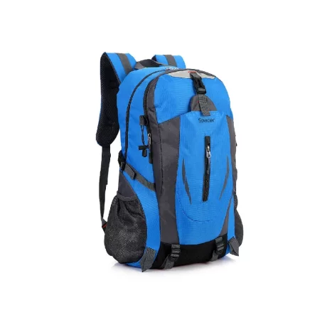 RUCSAC SPACER, pt. notebook de max. 15.6&quot;, 2 compartimente, buzunar frontal x 2, buzunar lateral x 2,  nylon, albastru/gri, &quot;Rio&quot;,  &quot;SPB-RIO-BLUE&quot;