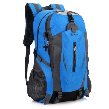 RUCSAC SPACER, pt. notebook de max. 15.6&quot;, 2 compartimente, buzunar frontal x 2, buzunar lateral x 2,  nylon, albastru/gri, &quot;Rio&quot;,  &quot;SPB-RIO-BLUE&quot;