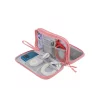 Geantă Tellur pentru organizare cabluri și accesorii, 21 x 12,5 x 6 cm, poliester, roz