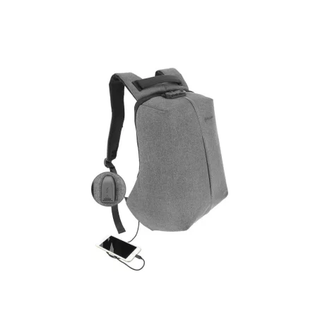 Rucsac laptop Tellur Antifurt V2, cu port USB, 15.6&quot;, gri