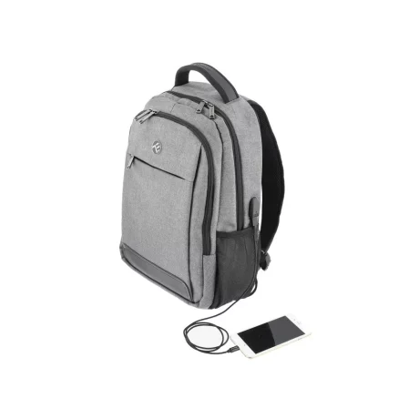 Rucsac laptop Tellur Companion, cu port USB, 15.6&quot;, gri