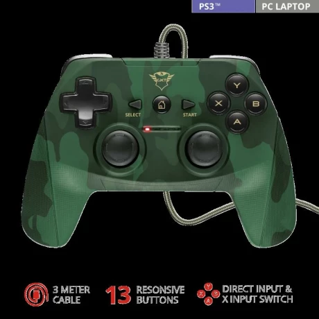 Trust GXT 540C Yula Wired Gamepad camo