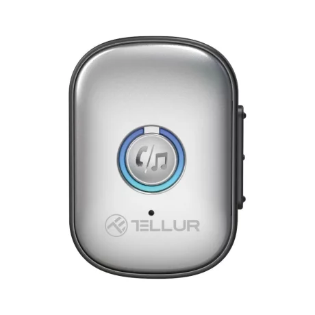 Adaptor Bluetooth 5.3 Tellur, receiver audio cu port AUX 3.5 mm, gri