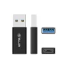 Adaptor Tellur USB-A (tată) la USB-C (mamă), aluminiu
