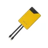 Baterie externă Tellur 10000mAh, USB-C + Lightning cabluri incorporate, QC3.0, PD, galben
