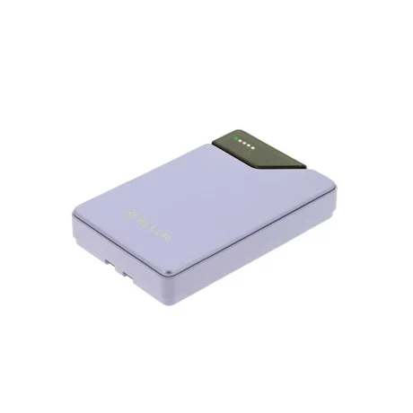 Baterie externă Tellur 10000mAh, USB-C + Lightning cabluri incorporate, QC3.0, PD, mov