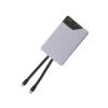 Baterie externă Tellur 10000mAh, USB-C + Lightning cabluri incorporate, QC3.0, PD, mov