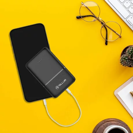 Baterie externă Tellur 5000mAh 2xUSB+USB-C+MicroUSB, negru