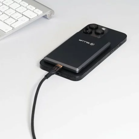 Baterie externă Tellur 5000mAh, PD20W, compatibil MagSafe, gri