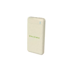 Baterie externă Tellur Green PD103 10000mAh 2xQC3.0 + PD 18W, crem