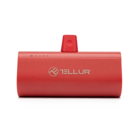 Baterie externă Tellur PD202 5000mAh, QC3.0 18W + PD20W, USB-C, roșu