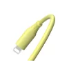 Cablu silicon Tellur USB to Lightning, 3A, 1m, galben