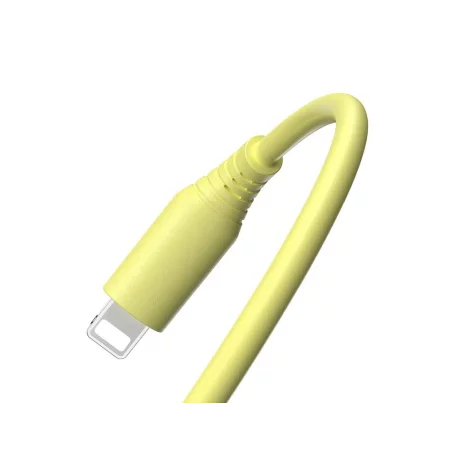 Cablu silicon Tellur USB to Lightning, 3A, 1m, galben