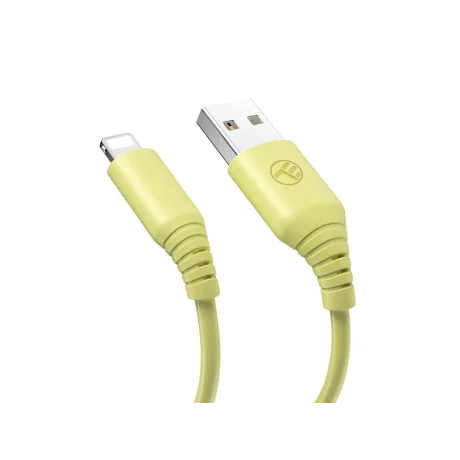 Cablu silicon Tellur USB to Lightning, 3A, 1m, galben