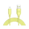 Cablu silicon Tellur USB to Lightning, 3A, 1m, galben
