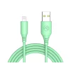 Cablu silicon Tellur USB to Lightning, 3A, 1m, verde