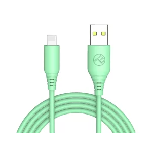 Cablu silicon Tellur USB to Lightning, 3A, 1m, verde