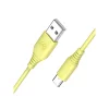 Cablu silicon Tellur USB to Type-C, 3A, 1m, galben