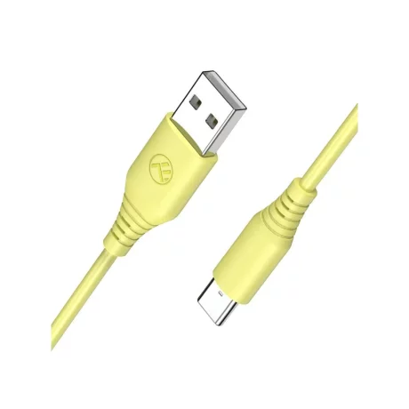 Cablu silicon Tellur USB to Type-C, 3A, 1m, galben