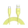 Cablu silicon Tellur USB to Type-C, 3A, 1m, galben