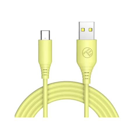 Cablu silicon Tellur USB to Type-C, 3A, 1m, galben