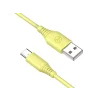 Cablu silicon Tellur USB to Type-C, 3A, 1m, galben