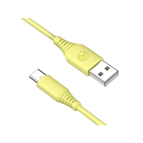 Cablu silicon Tellur USB to Type-C, 3A, 1m, galben