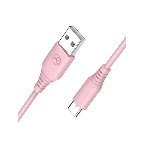 Cablu silicon Tellur USB to Type-C, 3A, 1m, roz
